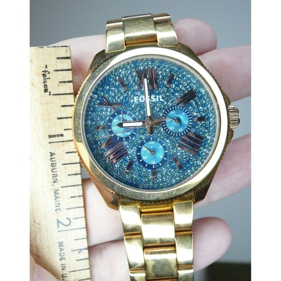 Women's Fossil Watch Cecile Rose Gold Crystallized Glitz AM4594 The Beat - Picture 7 of 9